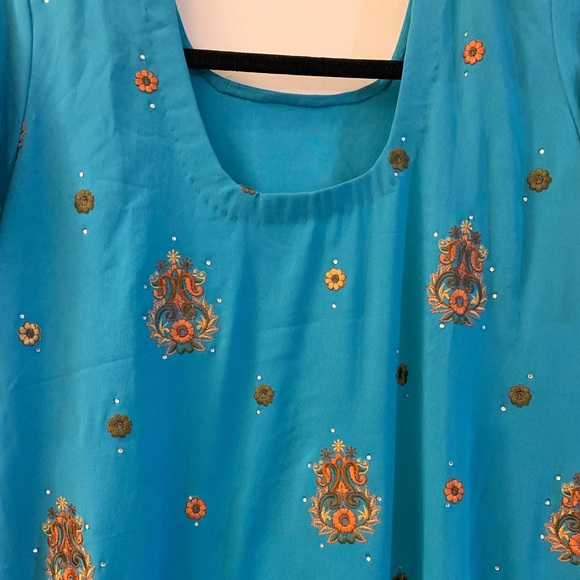 🌺 SALE $50 🌺 8 - NEW 3-Piece Stitched Indian Suit  (Plus Size) - Picture 6 of 12